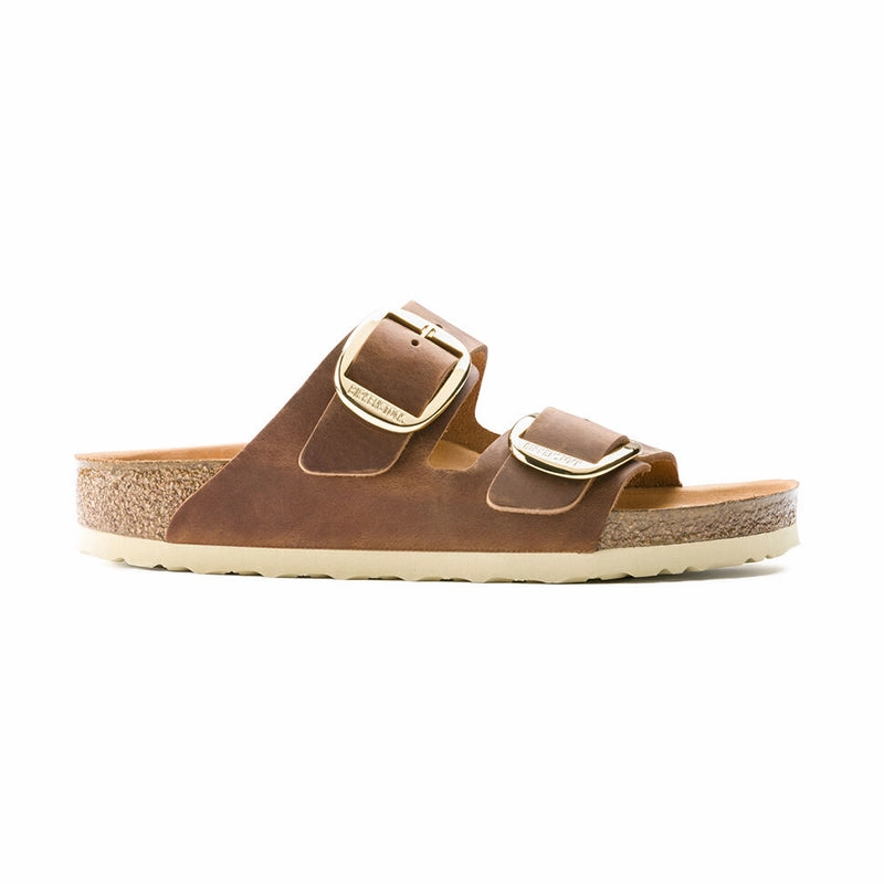 Women's Arizona Big Buckle (NARROW) Cognac Oiled Leather