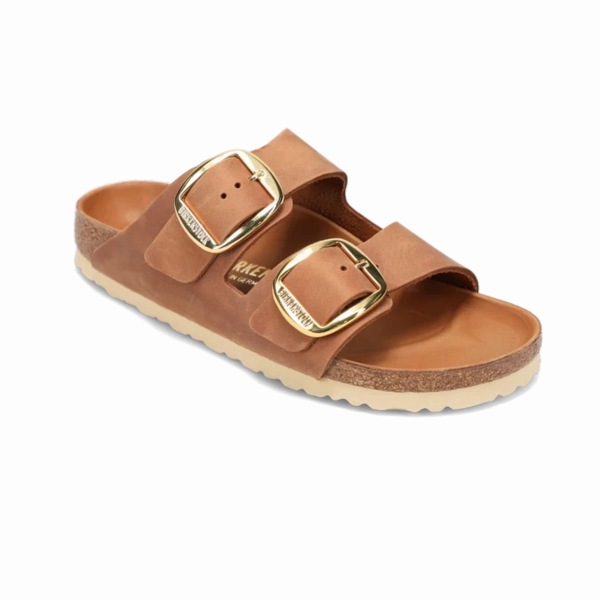 Women's Arizona Big Buckle (NARROW) Cognac Oiled Leather