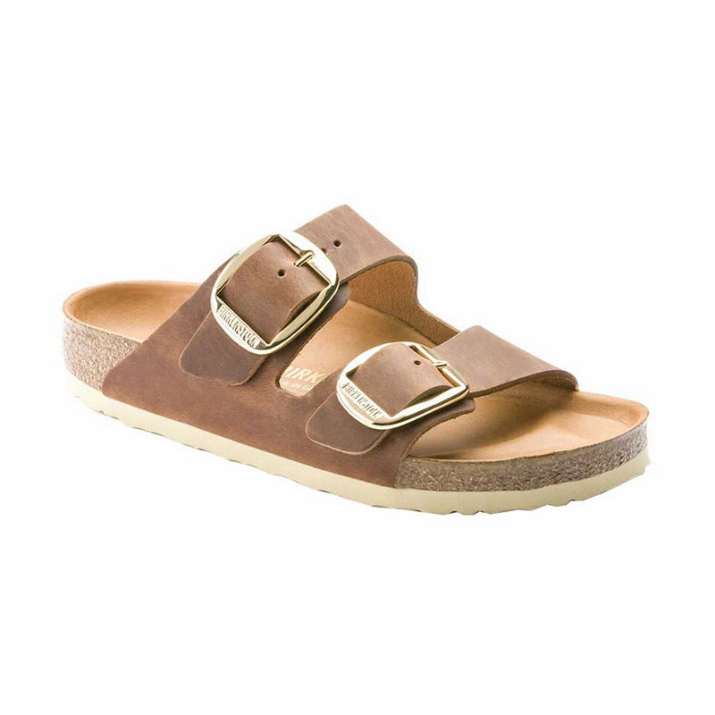 Women's Arizona Big Buckle (NARROW) Cognac Oiled Leather