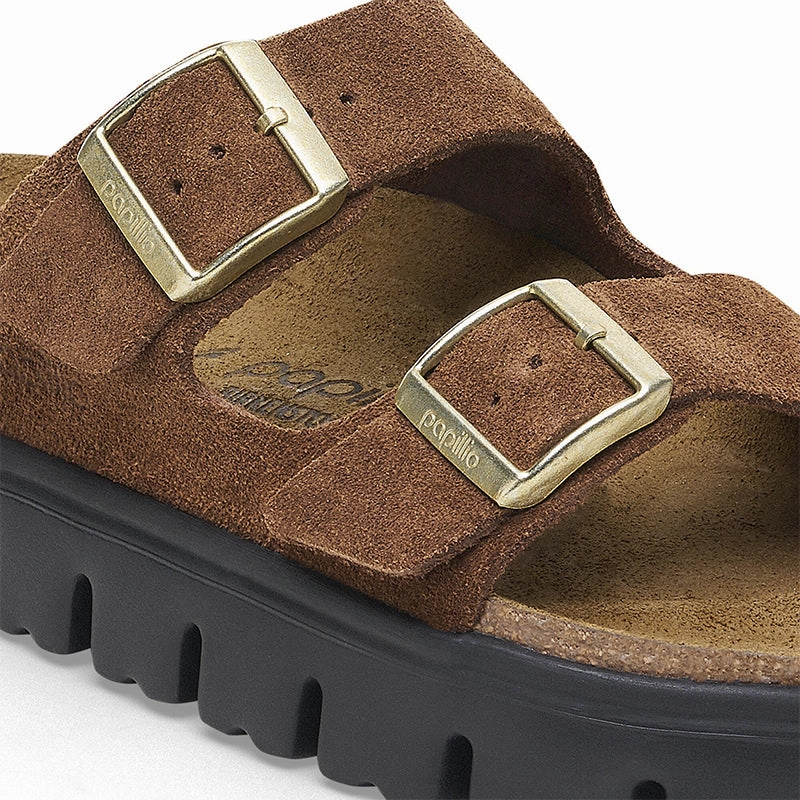 Women's Arizona Chunky Narrow Dark Tea Suede