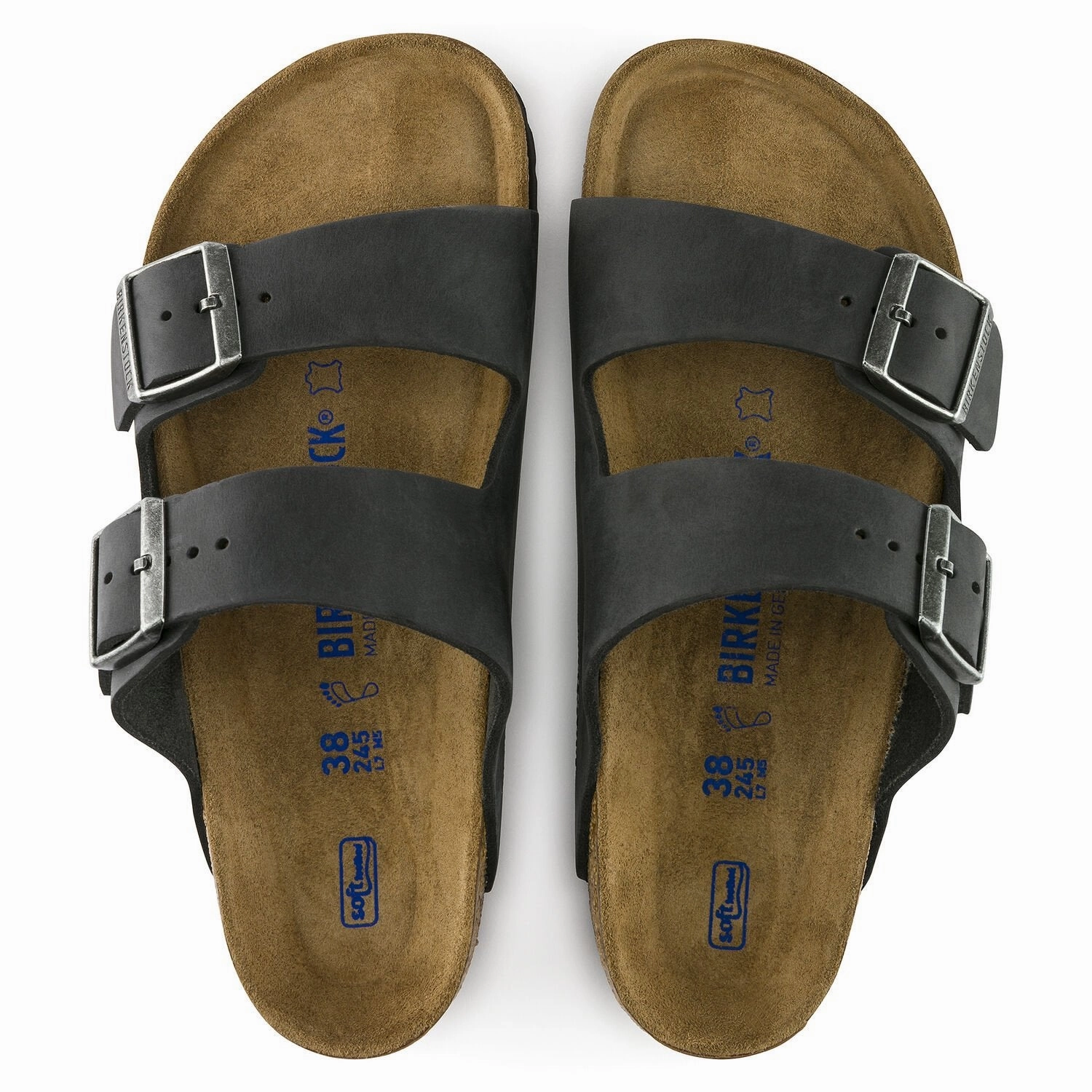 Women's Arizona Soft Footbed Narrow Black Oiled Leather