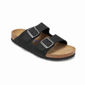 Women's Arizona Soft Footbed Narrow Black Oiled Leather