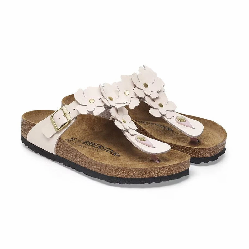 Women's Gizeh Flower Light Rose Leather