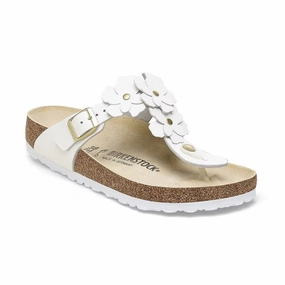 Women's Gizeh Flower White Leather