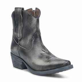 Women's Q7039 Embroidery J Toe Cowboy Boots Distressed Black
